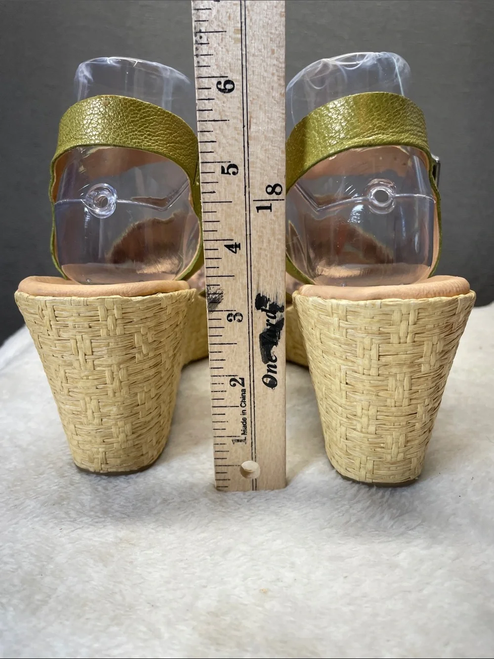 Kork-Ease‎ Olive Leather Espadrille Wedge Sandals